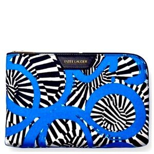 NEW Estee Lauder Quentin Jones Exotic Abstract Zip Makeup Cosmetic Pouch Bag